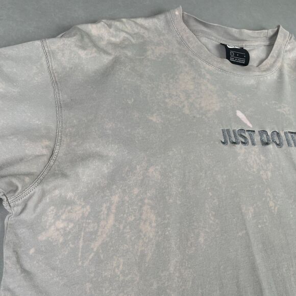 Nike JDI T Shirt Men L Mineral Washed Distressed Embroidered Washed Black Casual - Picture 3 of 12